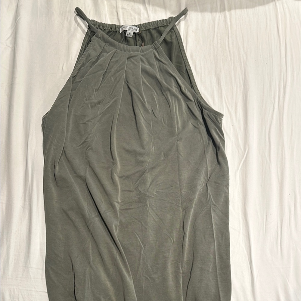 Olive Green Halter Neck Top